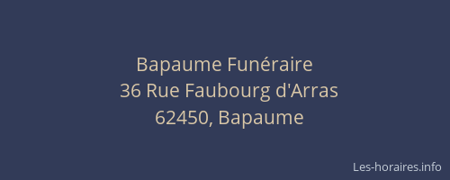 Bapaume Funéraire