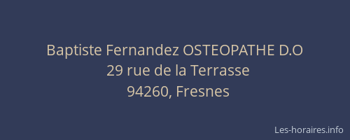 Baptiste Fernandez OSTEOPATHE D.O