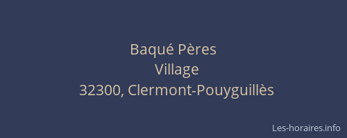 Baqu&eacute; P&egrave;res