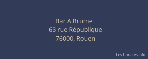 Bar A Brume