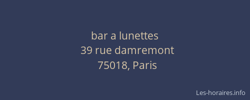 bar a lunettes