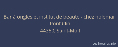 Bar à ongles et institut de beauté - chez nolémai