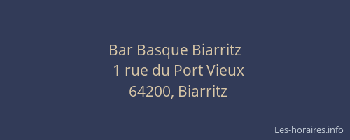 Bar Basque Biarritz