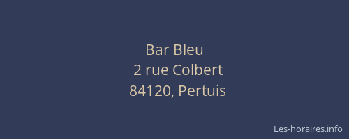 Bar Bleu