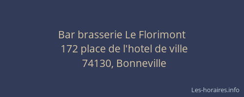 Bar brasserie Le Florimont