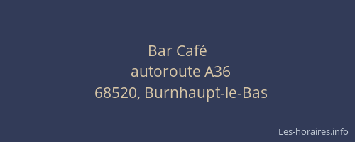 Bar Caf&eacute;