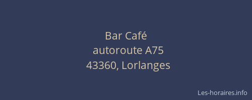 Bar Caf&eacute;