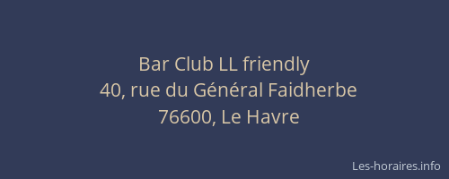 Bar Club LL friendly
