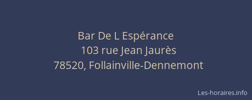 Bar De L Espérance