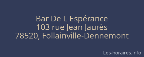 Bar De L Espérance