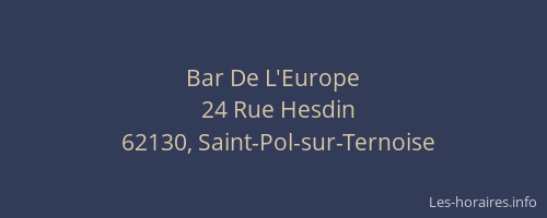 Bar De L'Europe