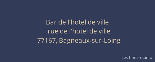 Bar de l'hotel de ville