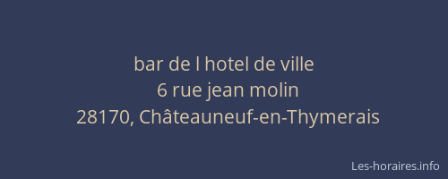 bar de l hotel de ville