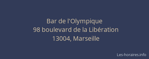 Bar de l'Olympique