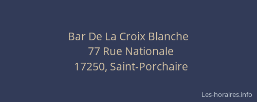 Bar De La Croix Blanche