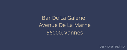 Bar De La Galerie