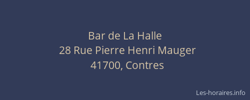 Bar de La Halle