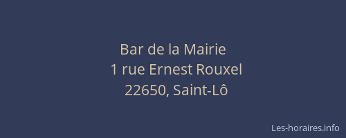 Bar de la Mairie