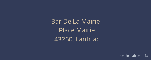 Bar De La Mairie