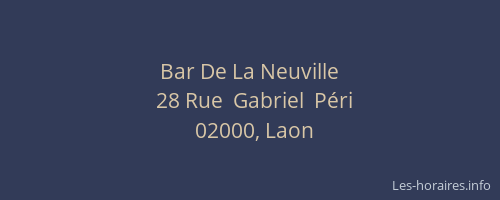 Bar De La Neuville