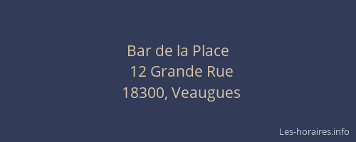 Bar de la Place