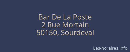 Bar De La Poste