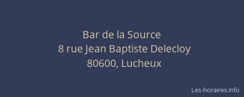 Bar de la Source