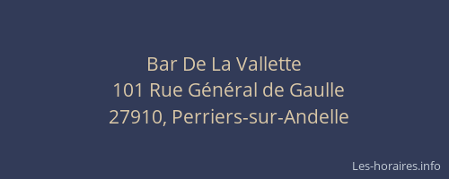 Bar De La Vallette