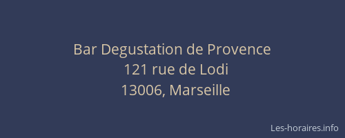 Bar Degustation de Provence