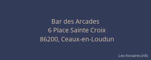 Bar des Arcades