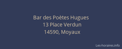 Bar des Po&egrave;tes Hugues