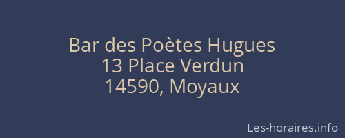 Bar des Poètes Hugues