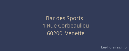 Bar des Sports