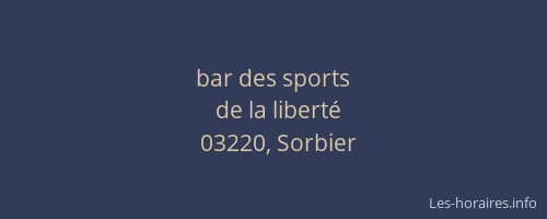 bar des sports