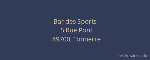Bar des Sports