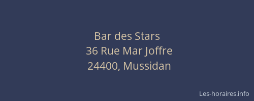 Bar des Stars