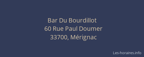 Bar Du Bourdillot