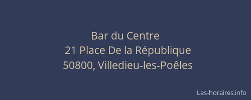 Bar du Centre