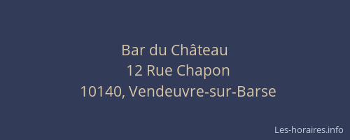 Bar du Château