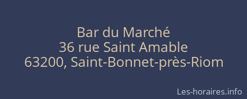 Bar du Marché