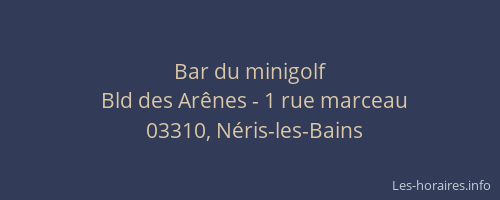 Bar du minigolf