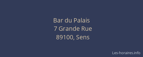 Bar du Palais