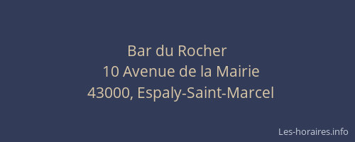 Bar du Rocher