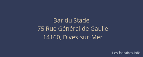 Bar du Stade