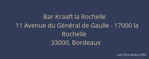 Bar Kraaft la Rochelle