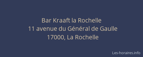 Bar Kraaft la Rochelle