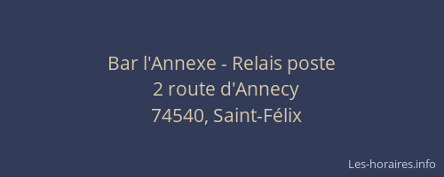 Bar l'Annexe - Relais poste