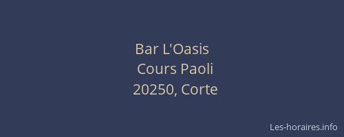 Bar L'Oasis