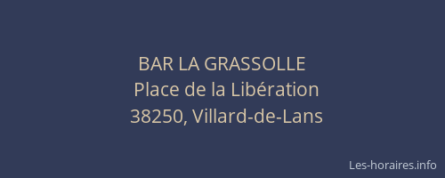 BAR LA GRASSOLLE