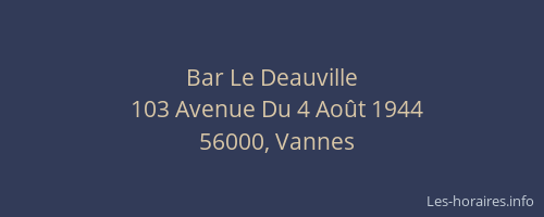 Bar Le Deauville